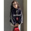 Girls Half Zip Stand Collar Sweatshirt Long Sleeve Thin Jacket For Big Kids Spring Autumn Student Outerwear