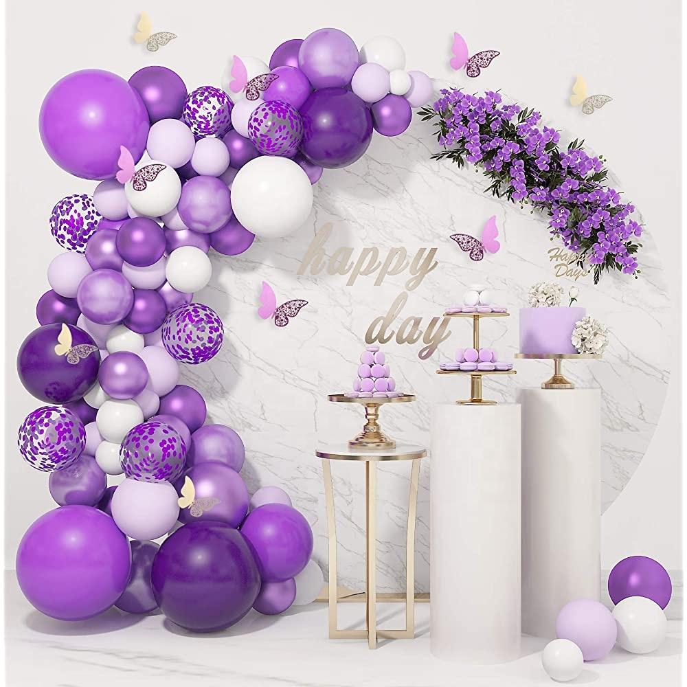 Wedding Birthday Baby Shower Gender Reveal Decorations Dusty Blue White Balloon Arch Garland Kit