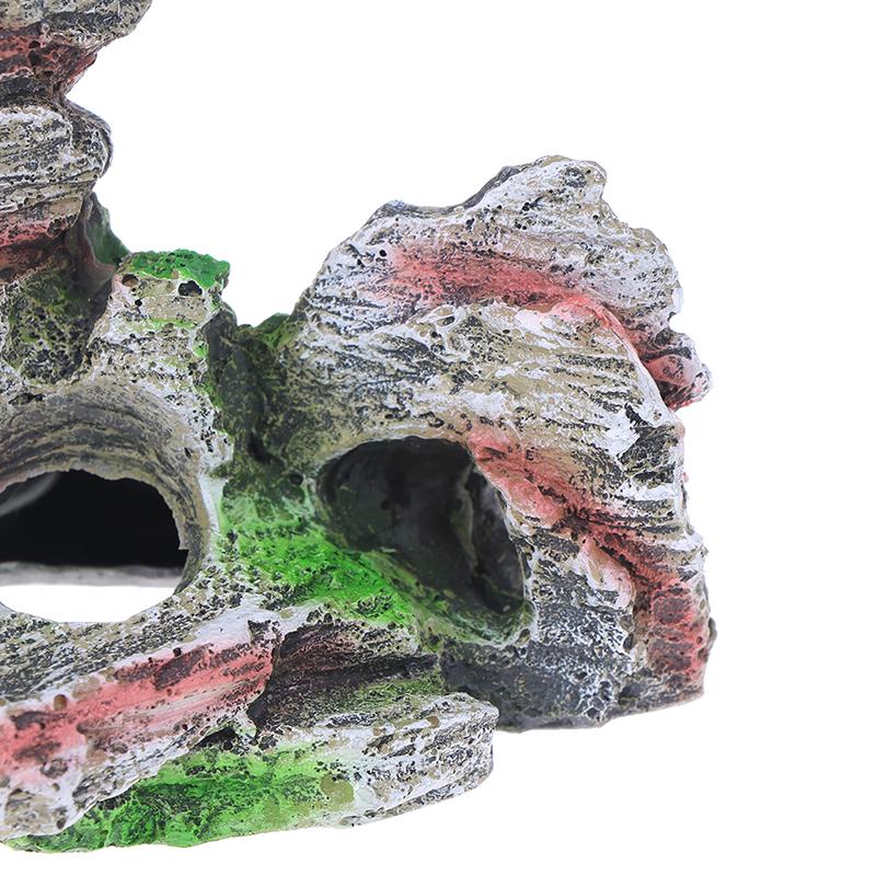 Вид на горы Аквариум Рок Пещера Дерево Мост Аквариум Орнамент Рокарий Декор