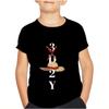 One Piece Luffy футболка Four Emperors короткий рукав Zoro Sanji Chopper Ace Law футболка детская одежда модные костюмы для детей топ