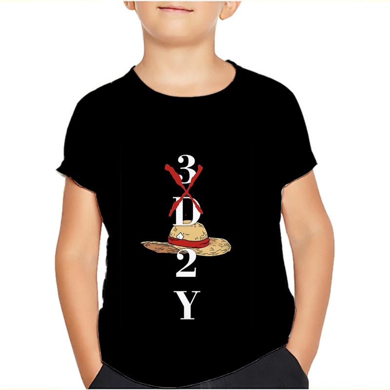 One Piece Luffy футболка Four Emperors короткий рукав Zoro Sanji Chopper Ace Law футболка детская одежда модные костюмы для детей топ