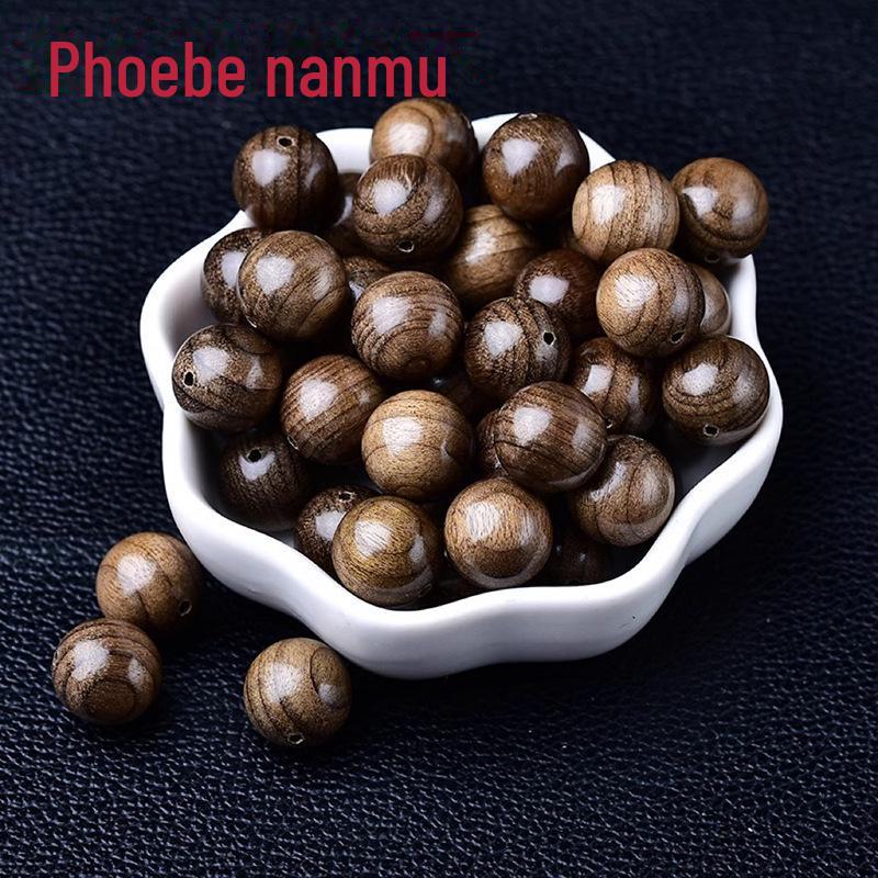 Золотые шелковые бусины из натурального зеленого сандалового дерева для самодельных украшений и буддийских аксессуаров