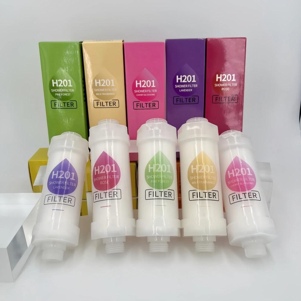 High Pressure Vitamin C Shower Head Filter Spa Grade Lavender Shower Scented Bathing Skincare Anti-scaling Water Softener