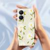 For Xiaomi Redmi Turbo 4 5G/Poco X7 Pro 5G Case White Flowers Green Leaves Pattern Printing Straight Edge TPU Phone Back Cover