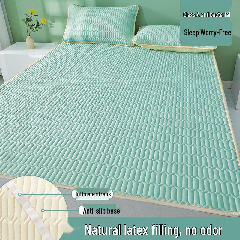 Summer Ice Silk Cool Mat Set: Soft Three-Piece Latex Mattress Cool Pad for Dorm Beds