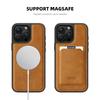 For iPhone 16 Pro Magnetic Case with Detachable Card Holder TPU+PU Leather Phone Back Cover