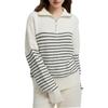 Women's 4/1 Zipper Knitted Long Sleeve High Neck Casual Loose Pullover