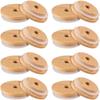 Mason Jar Lid Wooden Lids: 16pcs 70mm Bamboo Lids With Straw Hole - Bamboo Regular Mouth Lid