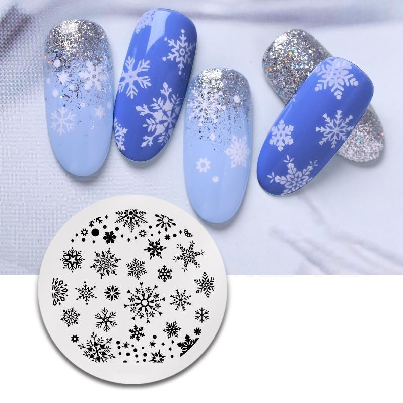 Штамповочные пластины для дизайна ногтей, листья, цветы, трафареты из нержавеющей стали, инструменты для штамповки изображений для ногтей, маникюрные инструменты