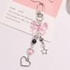 Goth Y2K Phone Charm Bow Heart Star Keychain Pendant Key Chain Bag Phone Chain