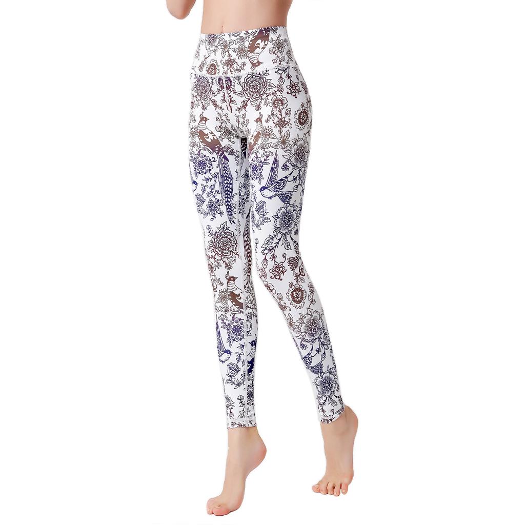 Леггинсы для йоги с принтом для женщин - С высокой талией, подчеркивающие ягодицы, Высокоэластичные, Дышащие фитнес-тайтсы