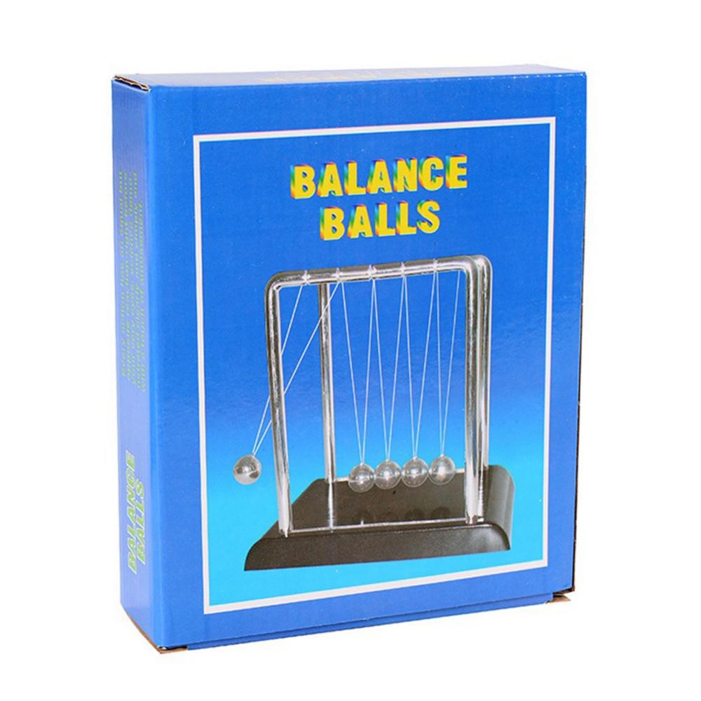Gravity Balance Steel Balls Physics Science Ornament Toy Swinging Balls for Home Office Stress Relief Funny Learning Accessories