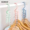 5-hole Hanger with Handle for Space-saving Magic Hooks Closet Organizer for Space Saving