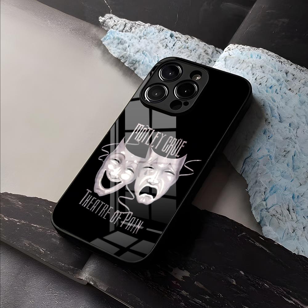 M-MotleyS Rock C-CrueS Phone Case For IPhone 17 Air 16 E Pro Max 15 14 13 Mini 12 Pro 11 Max Plus Black Glass Cover
