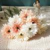 3 Pcs Brushed Gerbera Artificial Flowers Small Daisy for Dining Table Wedding Mother's Day Gift