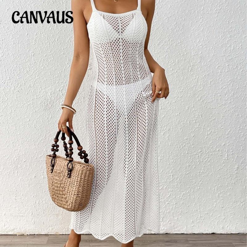Женское пляжное тканое полое сексуальное облегающее праздничное платье с бретелькой через шею длинное