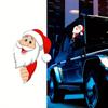 1pc Santa Claus Stickers, Car Christmas Decoration Stickers, Christmas Party Stickers, Car Glass Stickers, Motorcycle Stickers Christmas Decorations