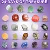 Gemstone Christmas Advent Calendar 24 Days Christmas Stone Countdown Calendar Christmas Countdown Rock
