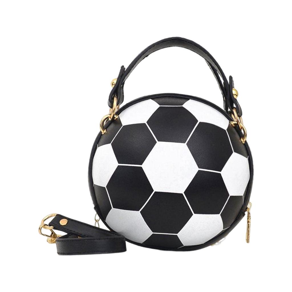 Big Capacity Football Shaped Cross Body Bag Purse Messenger Bags Round Handbag Travel Pouch