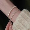S925 Silver Broken Silver Bracelet Women's Fine Ins Light Luxury Sparkling Handmade Chain