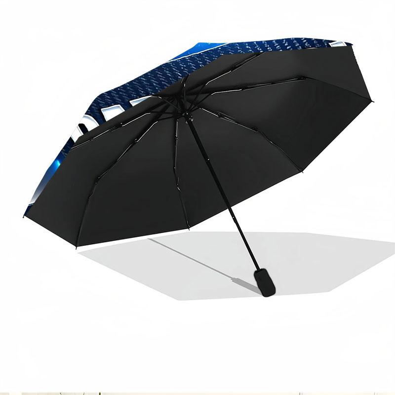 Cardiff City FC Print Automatic Open Close Umbrella, Portable Foldable Umbrella, for Outdoor Commute Camping Trip, Ideal Birthday Gift