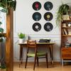 8Pcs Decorative Vinyl Records Wall Decals PVC Vintage Decor Records Wall Sign Crafts Artwork Bar Disc for Music Party Decorations Artist Studio