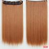 Long Straight Clip In One Piece Synthetic High Temperature Synthetic 5 Clips Hair Pieces