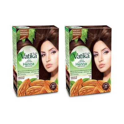 Хна для волос - Натурально-коричневый, упаковка из 2 штук - Vatika Naturals - Brun Naturel 4 Color
