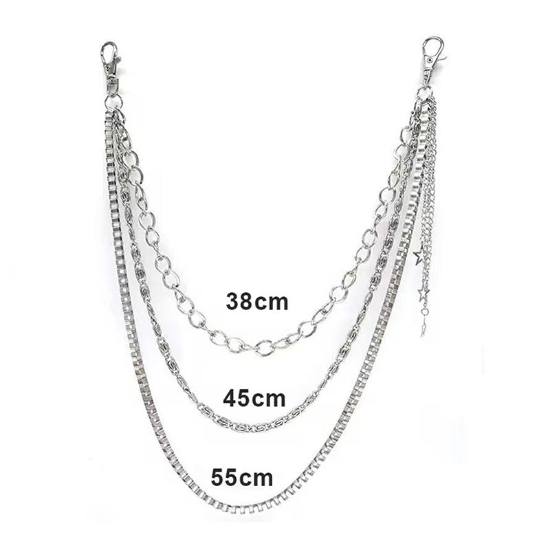 Панк Мода Звезда Цепочка на Талию Простая Кисточка Цепочка на Штаны Персонализированная Хип-Хоп Многослойная Цепочка на Талию Аксессуары для Одежды Подарки