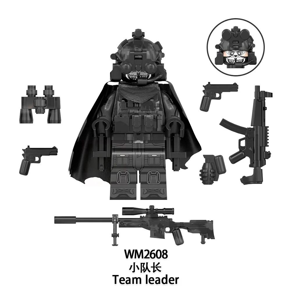 WM6147 WM6168 WM6169 Military Series SWAT Special Forces Building Block Commando Soldier City Police Cap Mini Action Figure Toys