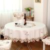 Round Table Cloth Europe Pastoral Embroidered Tablecloth Hotel Dining Table Cover Carbinet Cover Wedding Decoration House Towel