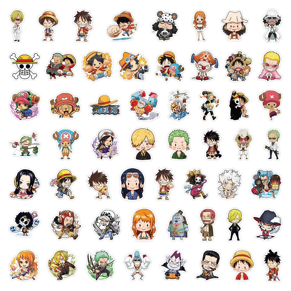 10 30 50 шт. Японское аниме One Piece Наклейки Милые Граффити Детская Наклейка Игрушка Телефон Канцелярские товары Скейтборд Забавные Мультяшные Наклейки