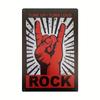 1pc Rock Metal Plaque Sign, Tune Up, Turn Loud, Music Them Poster, For Home Bedroom Living Room Decor, 8x12Inch