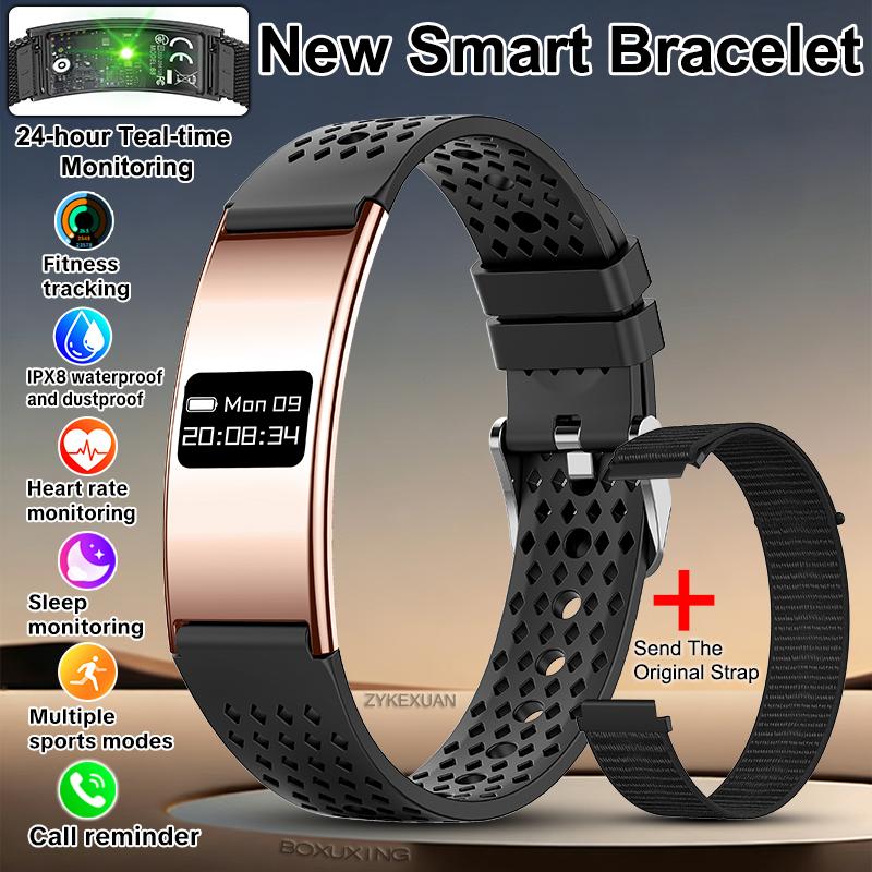 New Smart Bracelet Men Fitness Tracker IPX8 Waterproof Heart Rate Sleep Monitor Outdoors Sports Smartwatch Band For Android IOS