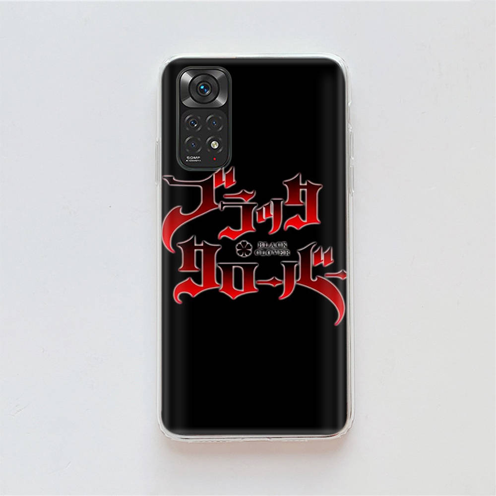 Чехол DT51 Black Clover Anime для Samsung A04 A14 A23 A34 A54 M23 M33 M52 M53 Realme 10 9 C30S C35 C55 VIVO Y02S Y21 Y33S Y51 X80 Pro Прозрачная крышка