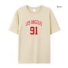 Женская футболка Los Angeles 91 Usa City Letter Streetwear Летняя футболка с короткими рукавами Футболка большого размера с короткими рукавами