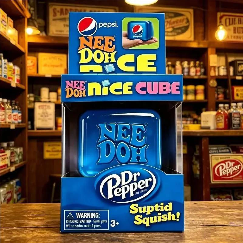 Новая игрушка Dr Pepper Squishy в слепой коробке Снятие стресса Мягкий сжимаемый кубик-фиджет для взрослых Тревожность Сенсорный фестивальный подарок