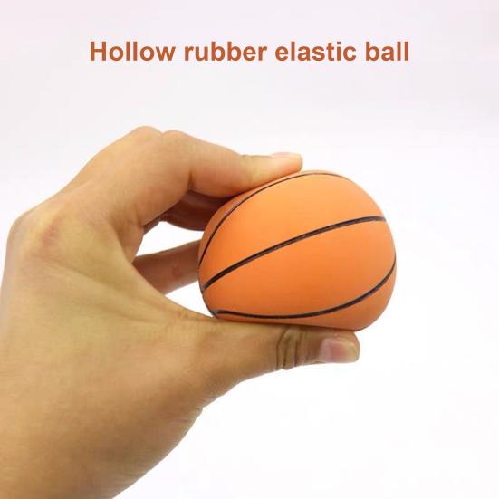 Mini Basketball Eco-friendly Non-inflatable Wear Resistant Ultra-high Elastic Toy Rubber Small Ball Toy for Children