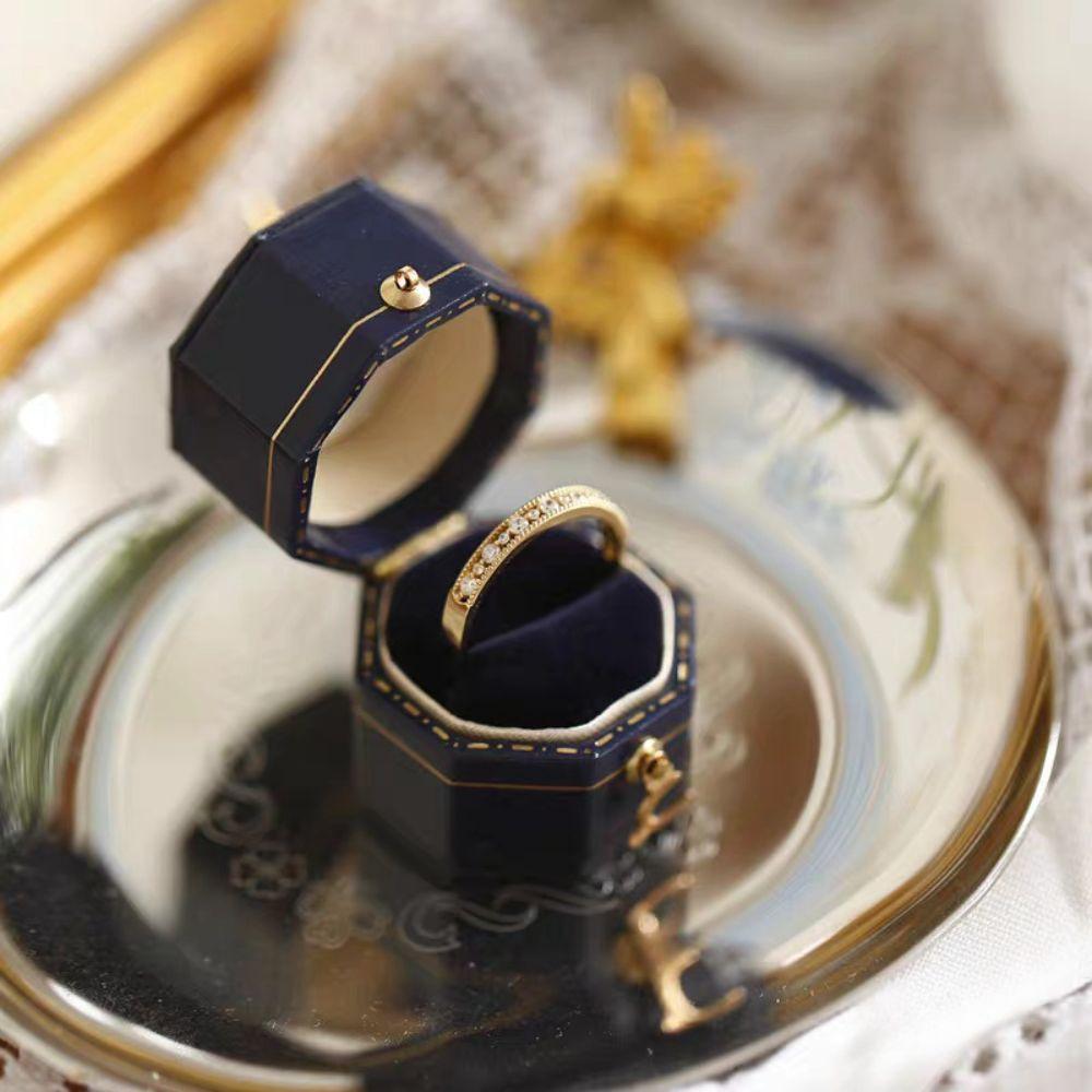 Exquisite Engagement Ring Box Display Holder Jewelry Storage Box Small Ring Bearer Box  Unisex
