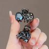 Korean Alloy Rhinestone Black Hair Crab Claw Women's Headwear, Elegant and Shiny Summer Hair Clip Side Buckle