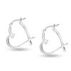 S925 Sterling Silver Jewelry Love Heart Hoop Earrings for Teen Women