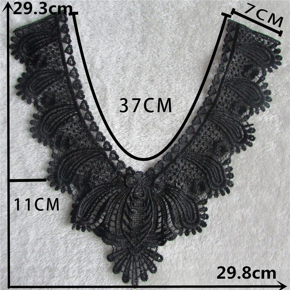 Clothing Lace Collar Dly Decorative Embroidery Sewing Black Accessories