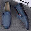 Мода Модные сандалии Новая кожа Мужские лоферы Высокое качество Мужская повседневная обувь Дышащая Мужская Нескользящая Летняя обувь Перфорированная Слипоны