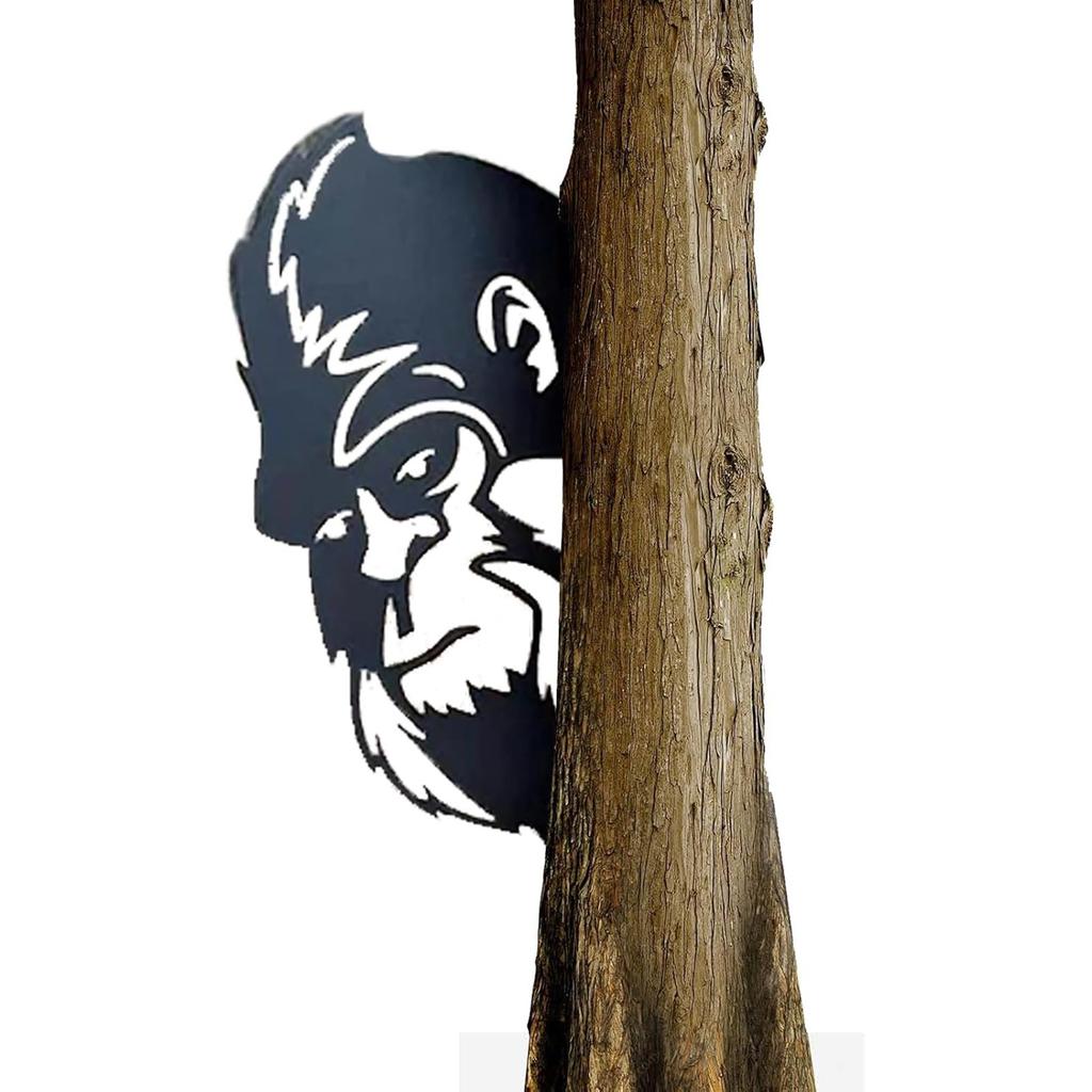 Знаки Peeping Around, забавные животные, металлические знаки, настенное искусство, украшение, наружный декор, садовый забор, украшение двора, патио