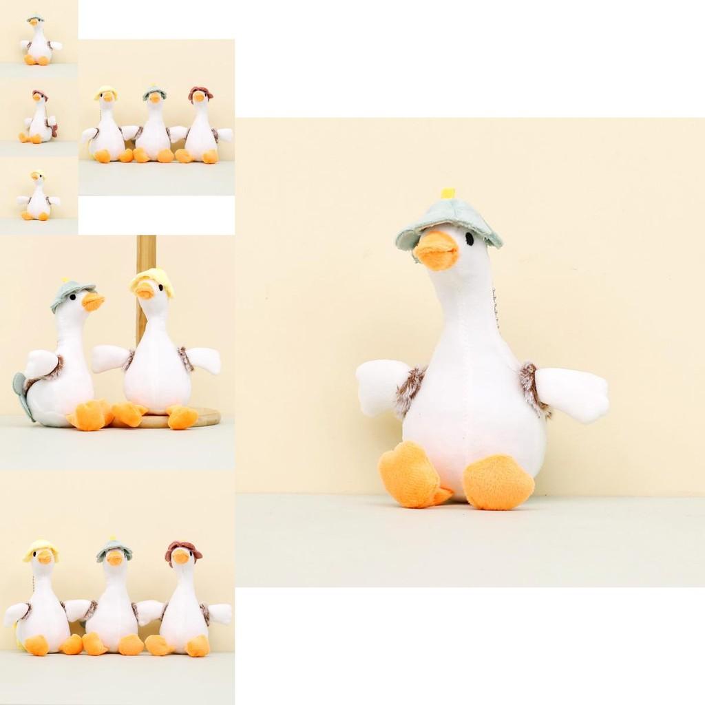Adorable White Goose Plush Toy Keychain Cartoon Duck Doll Backpack Charm