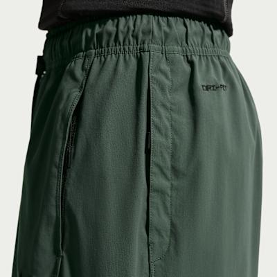 Мужские брюки Nike Dri Fit с быстрым высыханием, мужские, зелено-камуфляжные/черные, умеренные