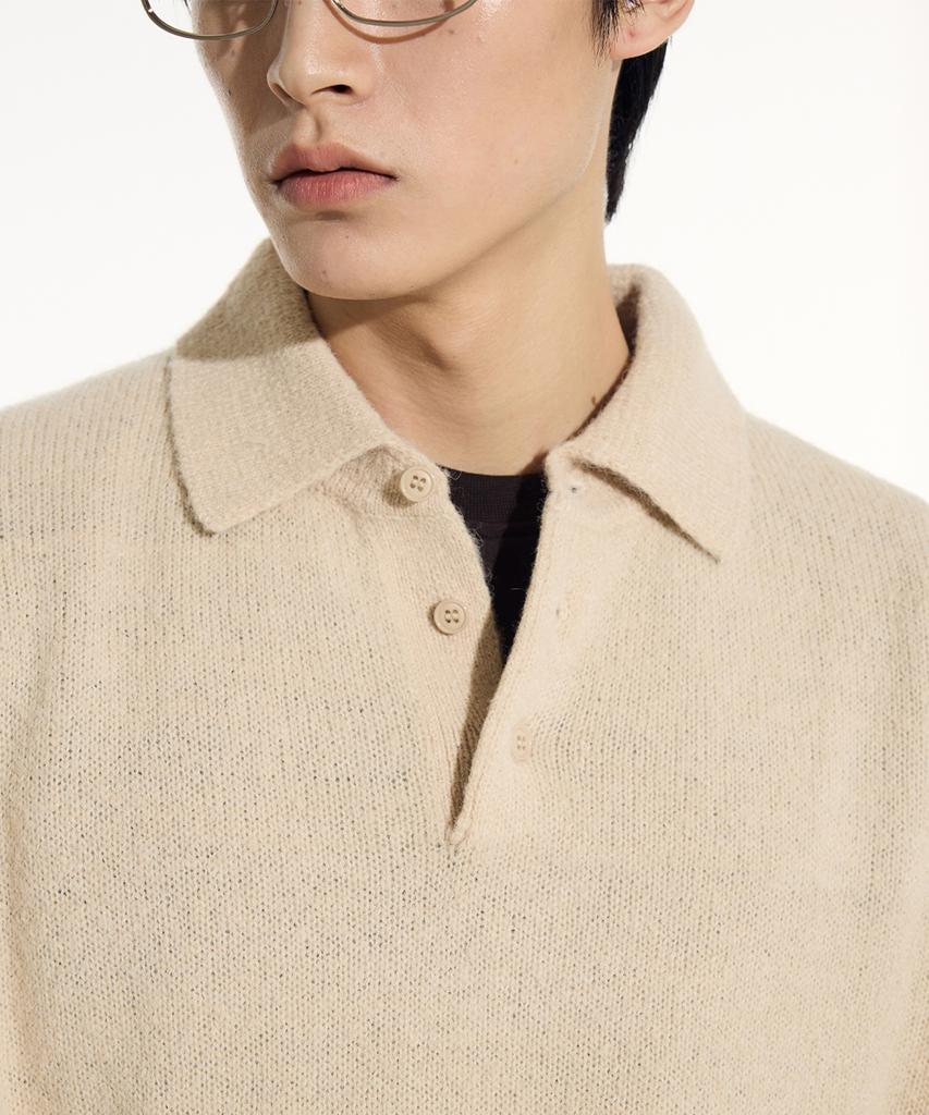 SIECLE Alpaca Polo Knit (Beige)