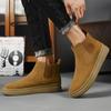 High Quality Suede Leather Boots Daily Platform Ankle Boots Outdoor Casual Comfortable Soft-soled Men's Motorcycle Chelsea Boots