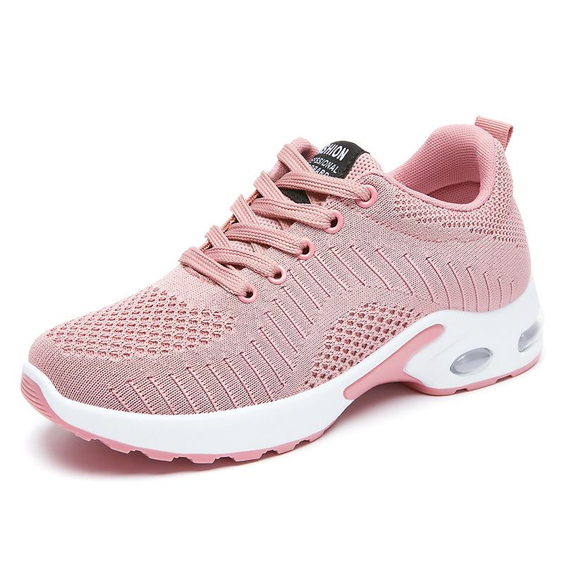 Shoes Women's Summer New Casual Shoes Breathable and Light Casual Lace-up Air Cushion Sports Shoes Women