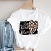 Tee Top Summer Fashion Women Print Tshirt O-neck Leopard Trend Lip Lady Female Clothing Casual Short Sleeve Graphic T-shirt